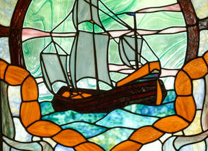 stained glass ship